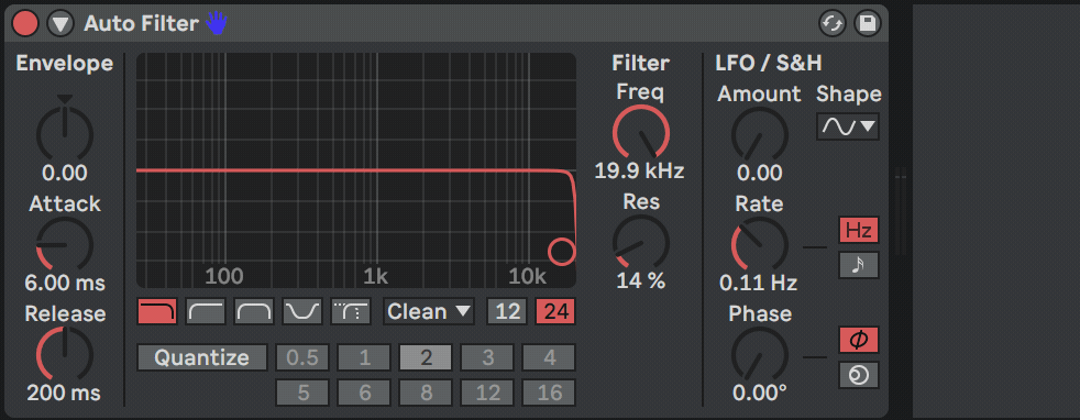 აუტო ფილტერი საიდჩეინის ჩართვა