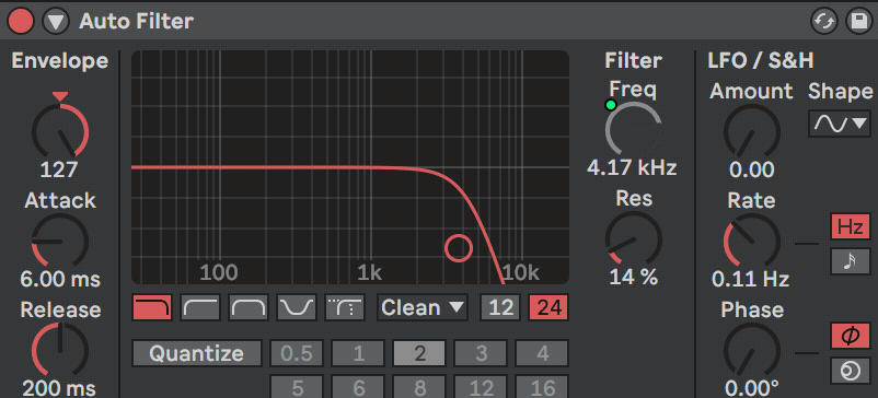 Auto Filter Envelope Follower Demo