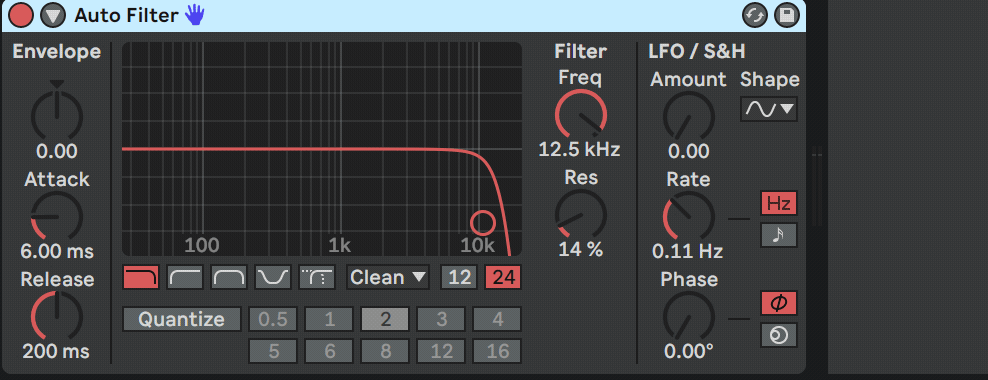 Auto Filter Sidechain ON