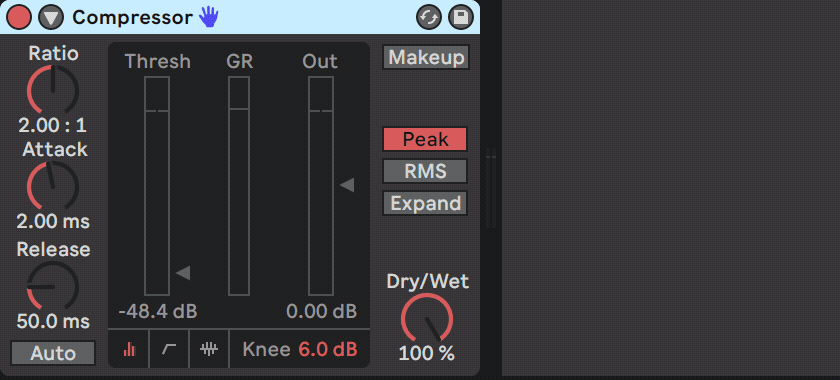 Ableton Compressor Show Sidechain Window