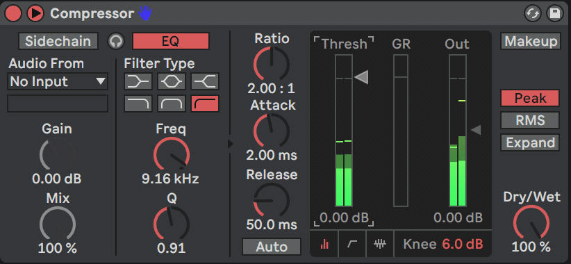 Ableton Compressor Threshold