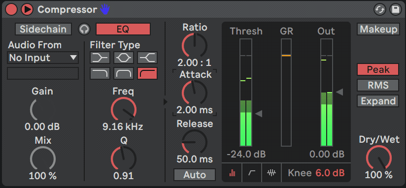 Ableton Compressor Attack