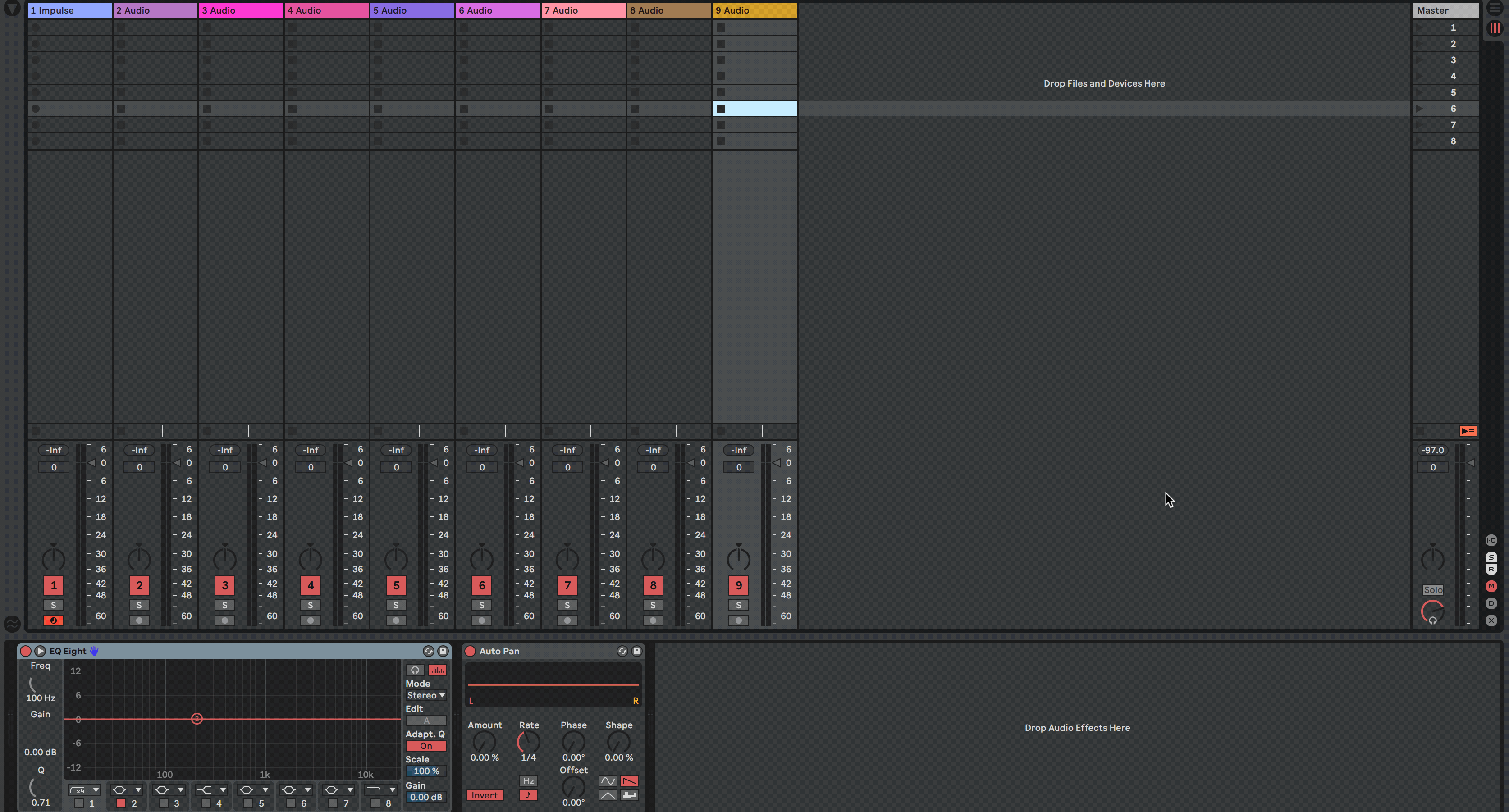 Dragging Audio Effects