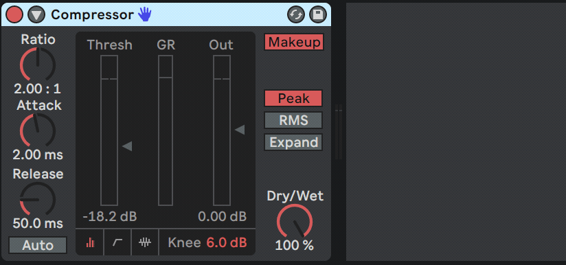 Ableton Compressor SIdechain ON